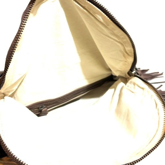 Allsaints brown leather shoulder handbag - Picture 5 of 6